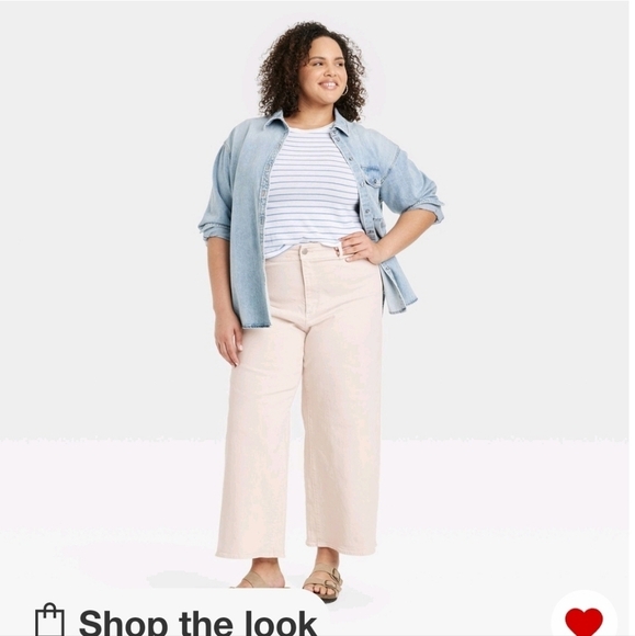 Universal Thread Off-White Wide Leg Jeans - Picture 4 of 4